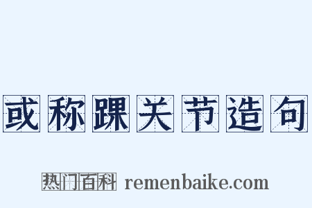 或称踝关节造句是什么意思的图片